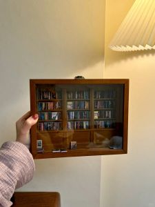Decompression Anti-Anxiety Bookshelf Miniature Bookshelf Decoration Creative Anti-Solid Wood Ornaments Birthday Qixi Boyfriend/Girlfriend Gift