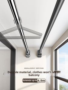 WEVOLA | No-Drill Instant Install Stainless Steel Hanging Pole