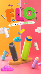 La gourmet FLO 550ml Thermal Mug (Neon Fizz / Minty Splash) | Travel Mug | SUS304 Stainless Steel | Leak Proof | BPA Free