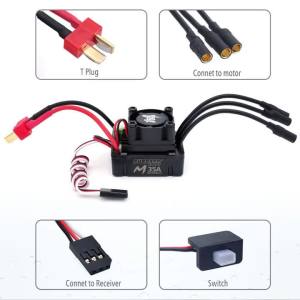 SURPASS HOBBY | SURPASS HOBBY Chống Nước ESC Bộ Điều Khiển Tốc Độ T Cắm 2-3S Cho Động Cơ Không Chổi Than 60A 45A 35A 1/10 1/12 1/14 1/16 RC Phụ Kiện Xe Hơi