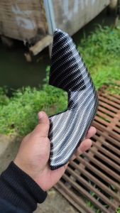cover stang kecil nmax old carbon glossy