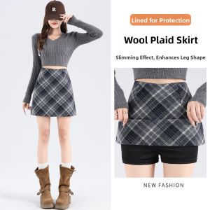 YINQING | Stylish Slimming High-Waisted A-Line Mini Skirt