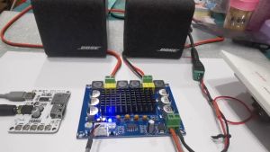 บอร์ดขยายเสียง 120Wx2 DC 12-18 Volt 3Amp.  Dual-channel Stereo High Power Digital Audio Power Amplifier Board 2x120W