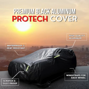 Mazda CX 8 Protech Lab - Premium 3-Layered All Weather BLACK Aluminum Car Cover