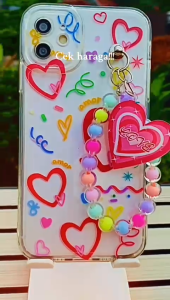 VELA Case Tali Love Pink For Vivo V5 V5S V20 V21E V21 V21E V23E S10E V23 V25 V25e V25 V27E V27 V29E Y200 V29 V30 V30E V40 V50 Y71 Y81 Y83 Y91c Y1S Y91 Y93 Y95 Y51 2020 Y53S Y31 2021 Y53 2017 Lite Pro 4G 5G Softcase Casing Manik Gelang Mutiara