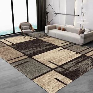 VIKAMA Vintage Non-slip Flannel Rug Large Soft for Living Room Bedroom Home Decor Mat