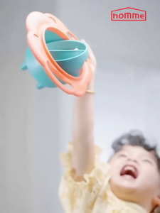 360 Rotation Baby Gyro Feeding Bowl for Babies Anti Fall Bowl Non Spill Food Bowl