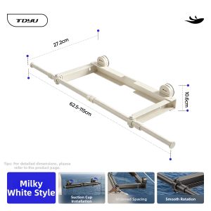 TIANDIYU | Suction Cup Foldable Invisible Retractable Clothes Drying Rack