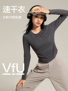 VfU Quick Dry Long Sleeve Fitness T-Shirt Womens Pilates Sportswear Running Outdoor Autumn Winter Casual Sportswear