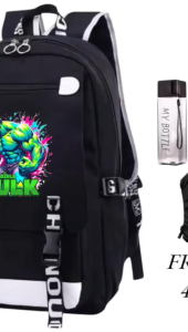 Tas Ranael Anak Sekolah Laki Laki Sd Smp Fashion 4in1 HULK 0141 Ransel Cowo Paket Murah
