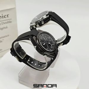 นาฬิกาข้อมือหญิง  SANDA (ซานด้า) แบรนด์แท้ 100%  หัวเหล็ก สายยาง ( พร้อมกล่อง )