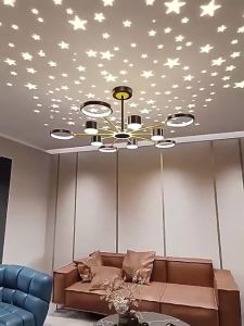 Nordic Starry Sky LED Chandeliers for Living Room Bedroom Kitchen Indoor Hnaging Lamp Atmosphere Lux