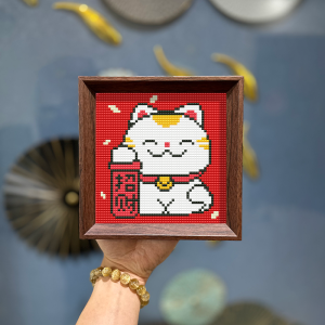 Diamond Painting Diamond Cross Stitch Cat Newbie DIY Diamond Sticker Cross Stitch Tabletop Frame Chinese Style Living Room Wall Art