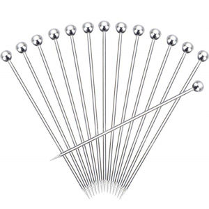 Stainless Steel Cocktail Picks Fruit SticksToothpicks for Party Bar Tools Drink Stirring Sticks Martini Picks Party