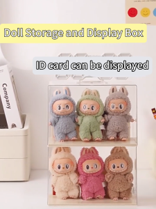 Clear Acrylic Display Case for Blind Box Figure Storage Rack Dustproof Desktop Organizer