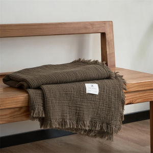 Pure Cotton Airplane First Class Blanket Gauze Material Nap Blanket Air Conditioning Cover Blanket for Office Sofa And Nap