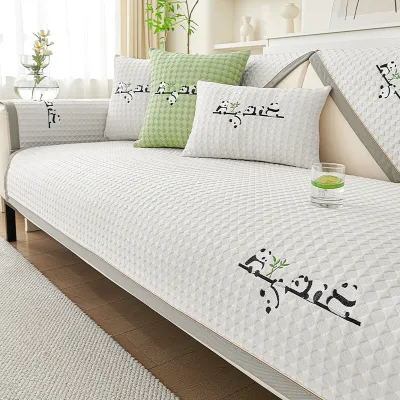 Cool Ice Silk Anti-Slip Sofa Cushion Cover