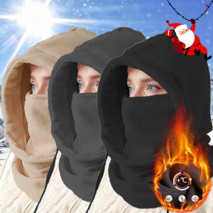 Winter Balaclava Face Mask Windproof Thermal Hooded Scarf for Skiing Cycling Fishing Cold Weather Sports Gear Christmas Gift