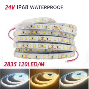 IP68 Waterproof LED Strip Light 24V 2835 120Leds/m Outdoor Home Decor Ribbon Rope LED Light Stripe 3000K 4000K 6000K Diode Tape