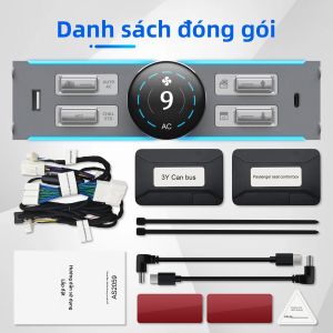 Nút Điều Khiển Thông Minh LCD Tesla Model Y/Model 3 2021-2024 Phím Tắt Đa Chức Năng Với Cổng Sạc USB & Type C Cho Trạm Sạc Xe Điện