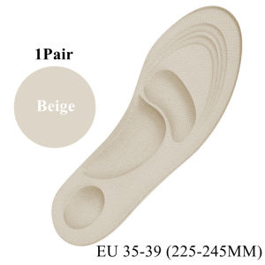 4D Memory Foam Sport Insoles Plantar Fasciitis Arch Support Shoe Inserts Sneakers Cushioning Anti-slip Template Insole Men Women