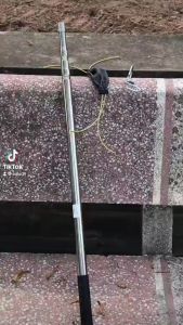 Sào rút Inox kèm móc treo  lưỡi cắt sào Bẫy Chim treo lồng chim treo quần áo cây cảnh hái trái cây Sào Rút Inox Đa Năng Dài 3 - 7m