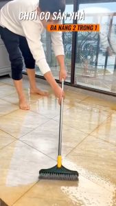 CÂY CHÀ SÀN Nhà Tắm 2 Trong 1 Đa Năng Chổi Cọ Sàn Và Gạt Nước Xoay 120 Độ Dọn Sạch Mọi Góc Bẩn - ADU79