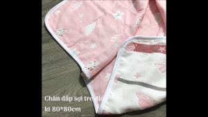 Khăn tấm 4 lớp hình 2 mặt siêu mềm mịm mát cho bé