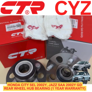 CTR Korea Rear Wheel Hub Bearing Honda City Sel 02Y Jazz Saa 02Y GD (1 Year Warranty) 42200-SAA-G01