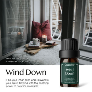 Greenology Aromatherapy Wind Down Essential Oil Blend 5ml | Anxiety • Stress • Relax • Unwind • Calm for Yoga Meditation