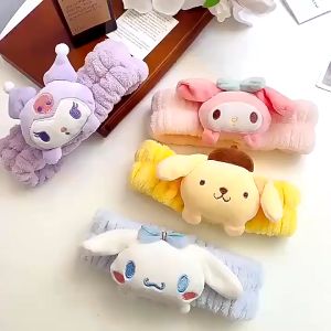 mitch Sanrio Cute plush Washing Face Makeup Hairband Kuromi Cartoon Soft girl Makeup Headdress
