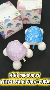 (Random Color) OGAWA Turtle Mini Head Neck Hand Powerful Portable Electronic Massager Mesin Urut Ringan Mini
