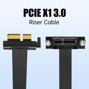 PCIE 3.0 X1 Riser Cable 90° Right Angle PCI Express X1 To X1 Extension Cord for PCIe Device Ribbon Extender