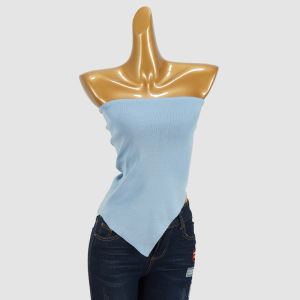 Gợi Cảm Thời Trang Áo Croptop Không Đều Dây Đeo Vai Áo Hai Dây Cộc Tay Không Tay Hở Lưng Màu Nguyên Chất Thời Trang Mùa Hè Ôm Vừa Vặn Dành Cho Phụ Nữ Trẻ 18-24 Tuổi