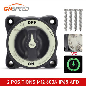 Luminous 48V 600A 2 Battery Disconnect Switches AFD 2 Position Isolator Disconnect M12 Rotary Switch for Marine Boat Truck RV