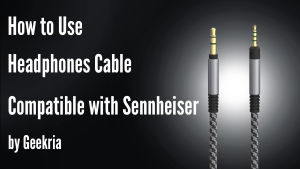 สายออดิโอ Geekria เข้ากันได้กับเซ็นเฮสเซอ HD 620S/599/599SE/598/598SE/598SR/560S/400PRO/579/569/550/505สายอะไหล่ไนล่อนถัก3.5มม. ถึง2.5มม. (10ft/3ม.)