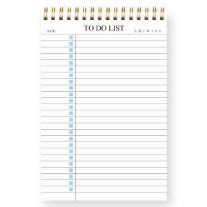 A5 To Do List Notebook Undated Daily Planner Task Organizer with Checklist for Office School Time Management Productivity