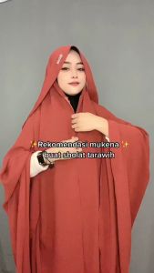 Fashion Mukena Jumbo Polos Bahan Crinkle Airflow Terbaru dari Qyara Store