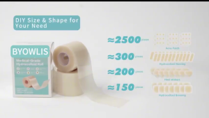 SG Hydrocolloid Roll for Wound Care Cut to Size Hydrocolloid Patch Bandages With Self-Adhesive Bed Sore Bandages