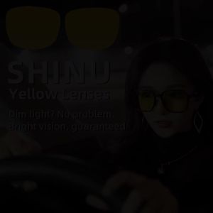 Shinu | SHINU Night Driving Glasses Polarized Anti Blue Light Computer Glasses Polarized Sunglasses Women Driving Yellow Glasses Men