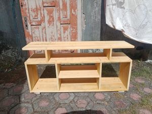 Meja tv minimalis realpick 100x30x45 full kayu paten 2 variasi warna