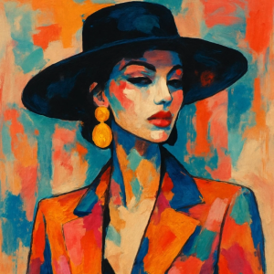 Tranh Nghệ thuật "Cô Gái Thời Trang" VIETSMART ART - Acrylic 60 x 90cm