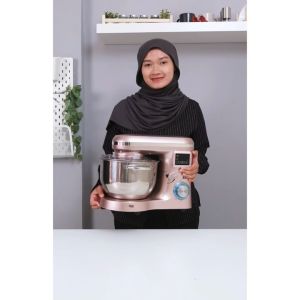 Joil Stand Mixer 5.5 Liter dengan Timer Off 6 Speed Mangkuk Stainless Steel Lengkap dengan 3 Alat Pengaduk - M1