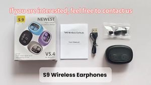 High Quality S9 Transparent TWS Wireless Earbud In-ear Headphones HIFI Bass 5.3 Wireless Earphones Sports Gaming