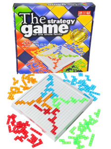 Childrens Educational Strategy Toy Checkered Game Tetris Chess Blokus Four-Person Version Board Game of Chess