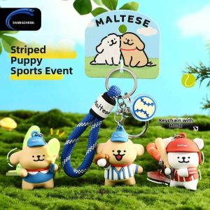 Cartoon Sporty Puppy Keychain