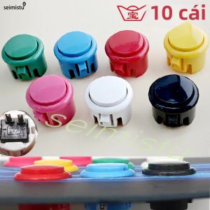 10 Chiếc Arcade Nút Nhấn 24 Mm/30 Mm Micro Switch Cho Sanwa Hitachi Neo Geo Arcade Joystick DIY Bộ Điều Khiển Bộ