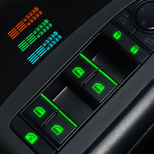 Car Window Button Luminous Sticker Lifter Switch Night Car Interior Stickers Auto Accessories Car Sticker