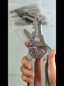 Electrician Wire Stripper Multifunctional Specific Cable Cutter Curved mouth Wire Stripper Crimping Pliers Winding Twister Tools