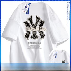 เสื้อยืดแขนสั้นผ้าฝ้ายแท้ NASA GISS ทรงหลวม ทรงหลวม แขนสั้น ทรงหลวม ฤดูร้อน 2024 เสื้อยืดคู่รักผู้ชายและผู้หญิง